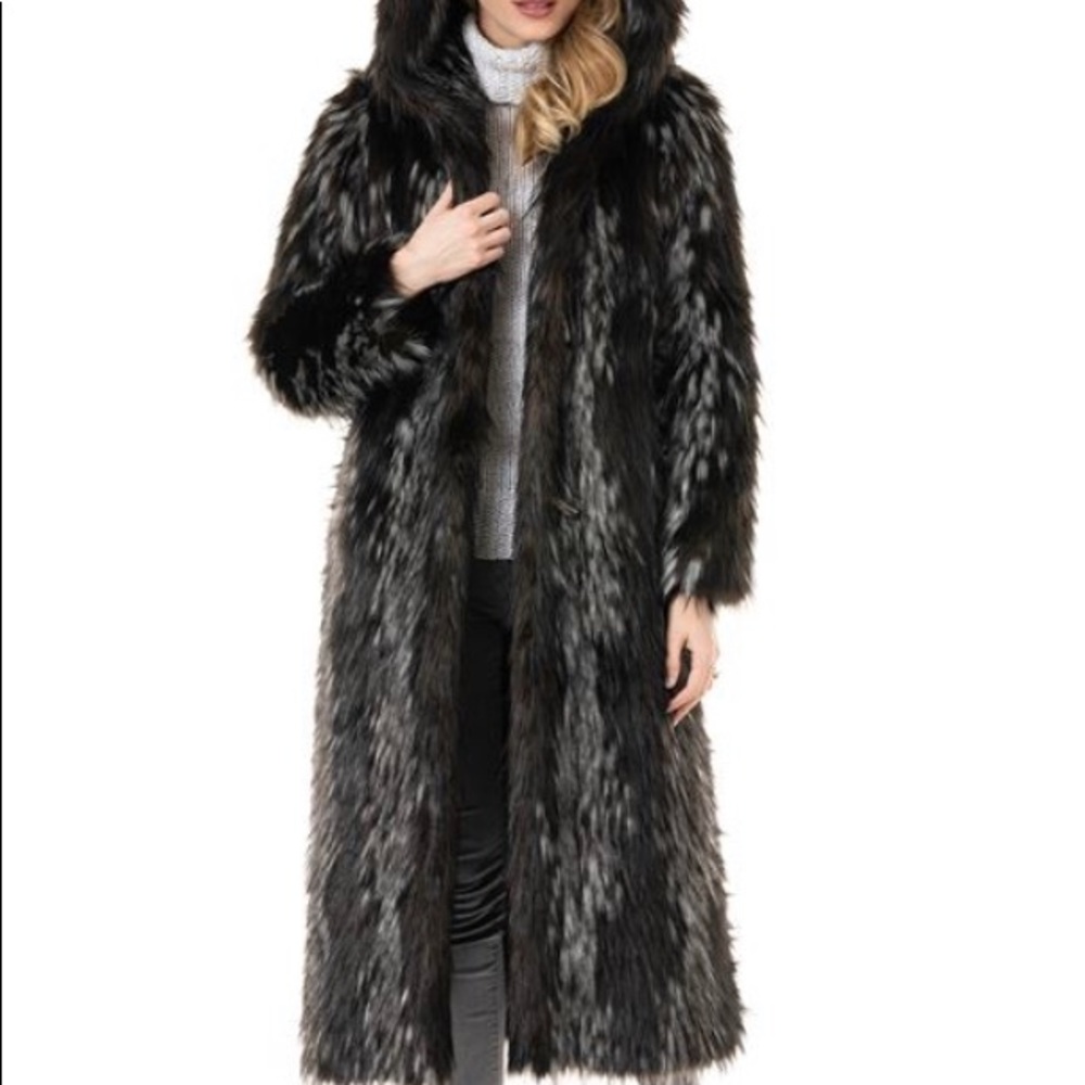 FABULOUS FUR  MIDNIGHT FOX FULL LENGTH COAT NWOT!